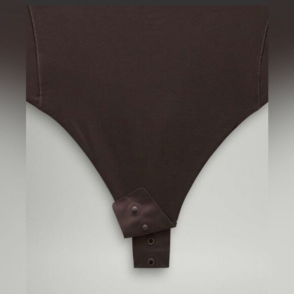 Lululemon Wundermost Nulu Square-Neck Sleeveless Bodysuit French Press NWT XL - Picture 5 of 16